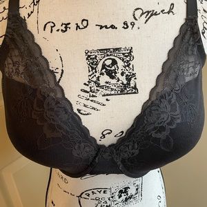 Natori Avail Charcoal lace plunge bra, 36H